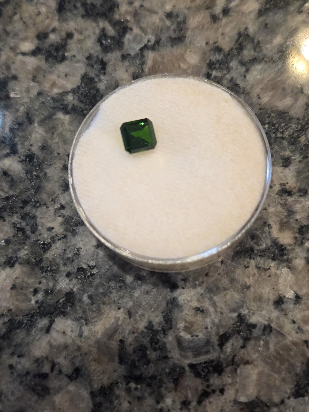Green Square Cut Crystal Gemstone Accent for Women Jewelry Chrome Diopside